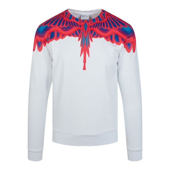 Marcelo Burlon Curves Wings Crewneck Sweatershirt Multi Mens